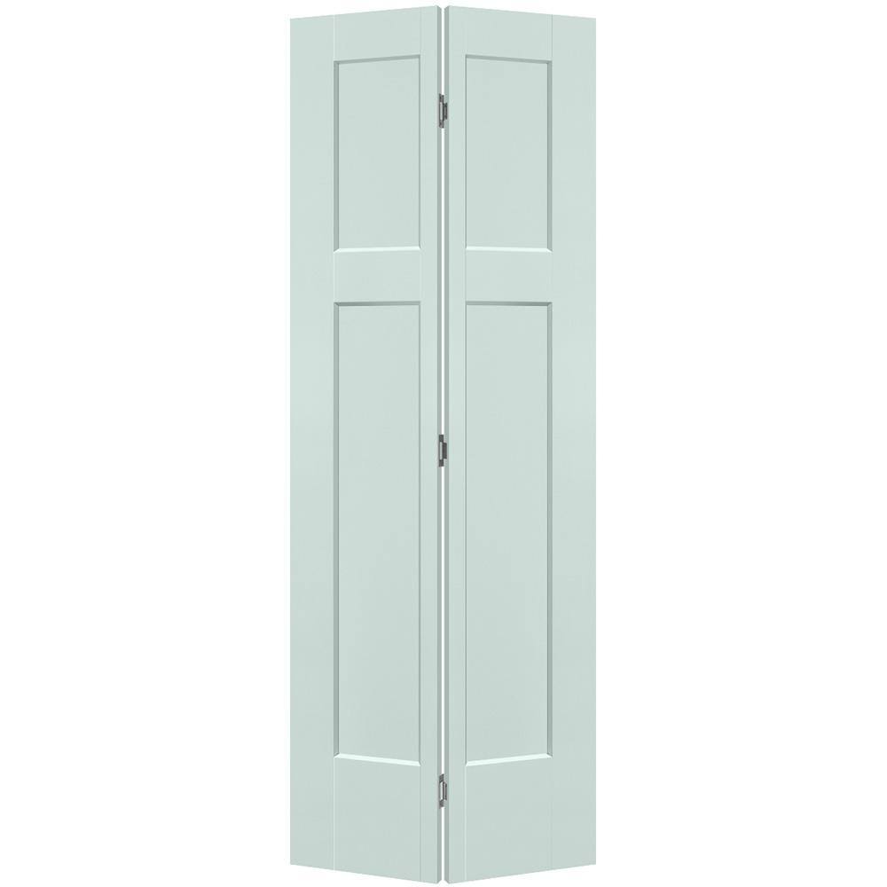 Masonite 30 In X 80 In 3 Panel Winslow Hollow Core Sea Glass Molded Composite Bi Fold Door 7975