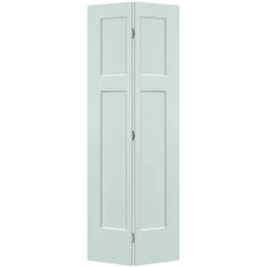 30 in. x 80 in. 3-Panel Winslow Hollow Core Sea Glass Molded Composite Bi-Fold Door