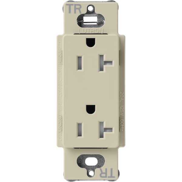 Claro 20-Amp Tamper-Resistant Duplex Receptacle, Clay (SCRS-20-TR-CY)