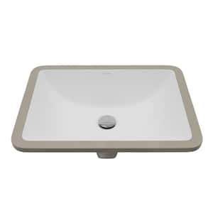 Valera 20-1/2 in. x 15-3/8 in. Rectangular Undermount Vitreous China Bathroom Sink in White
