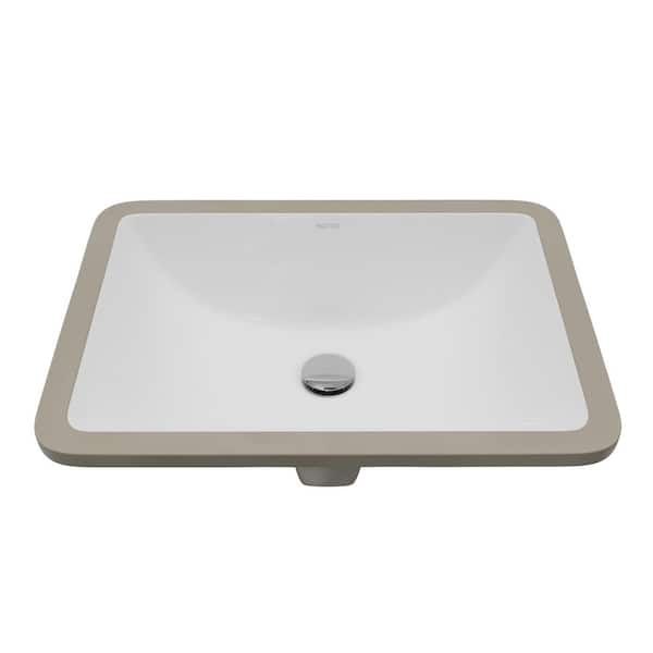 Valera 20-1/2 in. x 15-3/8 in. Rectangular Undermount Vitreous China Bathroom Sink in White