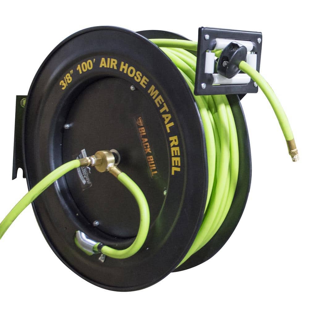 BLACK BULL 100 ft. Retractable Air Hose Reel with Auto Rewind