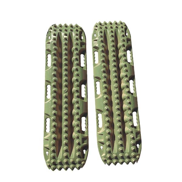 ActionTrax Nylon Traction Boards Overlanding Gear for Vehicle Rescue, Olive Drab (2-Pack)