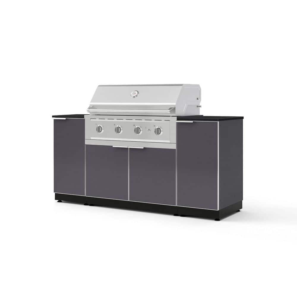 "Outdoor Kitchen 6-Piece 4-Burners Propane Grill Island in Gray w/40"" Performance Grill & Dekton Sirius-Countertop" price history on PriceWatchPro
