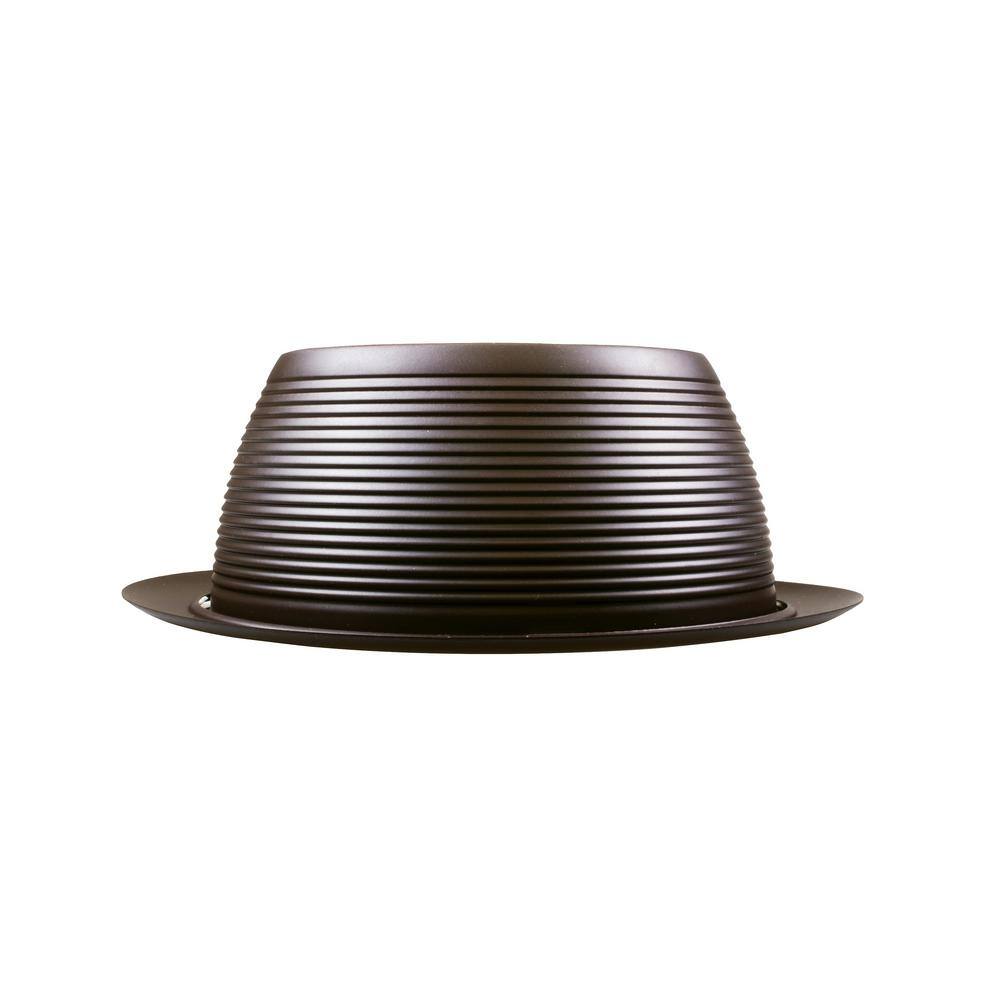 6-Inch White and Oil Rubbed Bronze Aluminum Recessed Baffle Trim