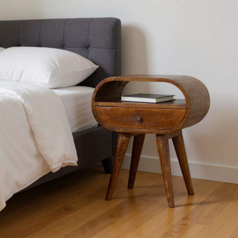 Brown 1 Drawer 17.70 in. Nightstand price history on PriceWatchPro