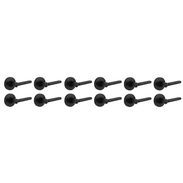 Tonebridge Aged Bronze Bed/Bath Door Lever with Round Rose 12-Pack