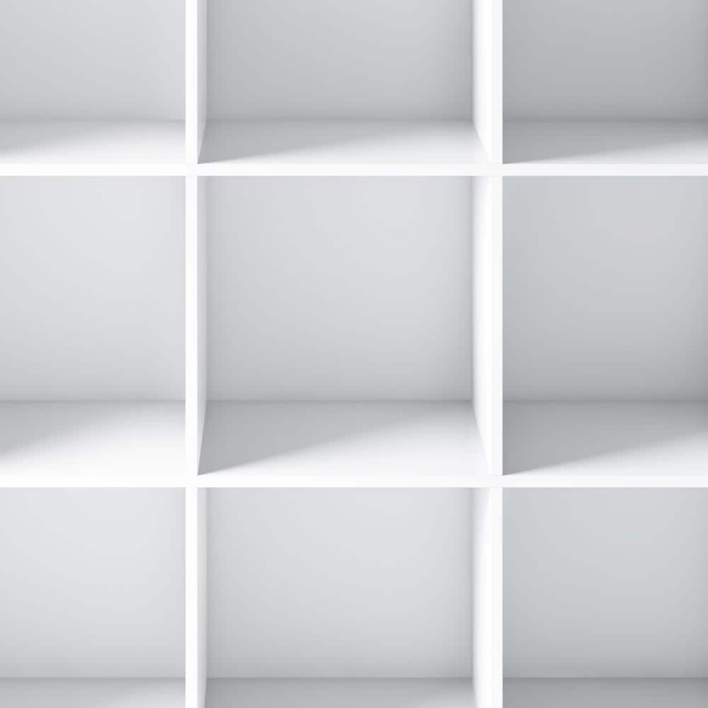 Artisan Handcrafted Solid Wood 9-Cube Storage Bookcase in White