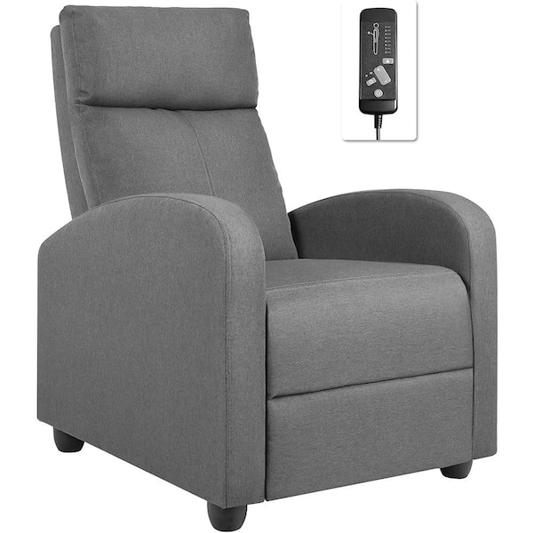 LACOO Gray Fabric Standard (No Motion) Recliner