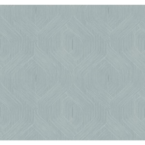 Fine Line Blue Geometric Wallpaper