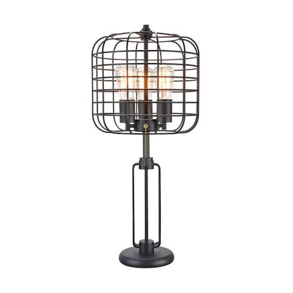 Ore International Edison 26 5 In 3, Edison Style Caged Table Lamp
