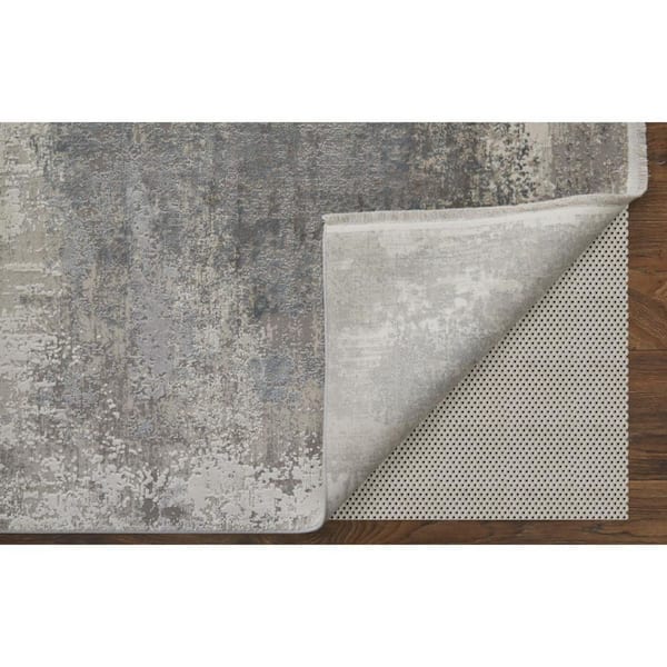Gray Abstract 12 ft. x 18 ft. Area Rug
