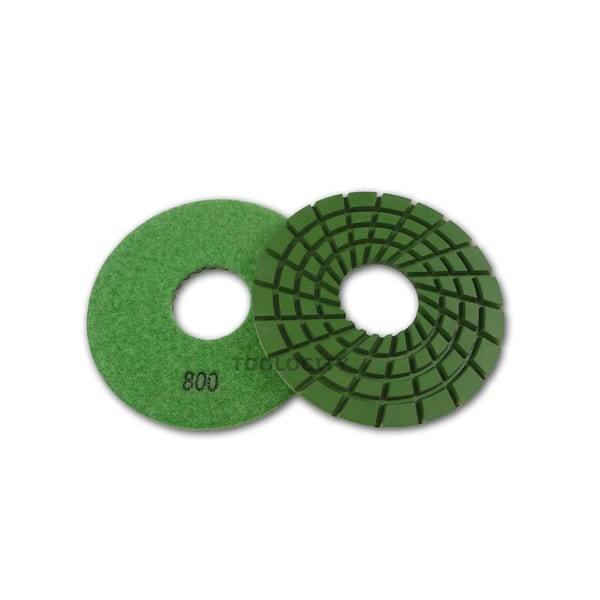 5 in. Dry Diamond Polishing Pad Set for Stone and Concrete, #50, #100,  #200, #400, #800, #1500, #3000 Grit