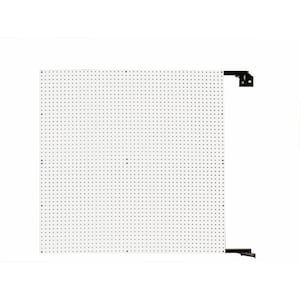 48 in. W x 48 in. H x 1-1/2 in. D Wall Mount Double-Sided Swing Panel White HDF Pegboard