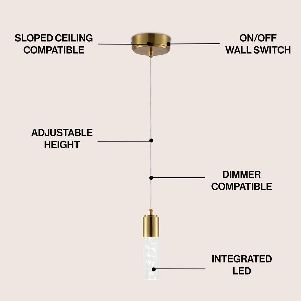 Bolha Classic Minimalist Brass Gold LED Globe Pendant
