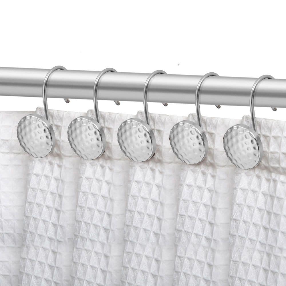 Rust Resistant Metal Shower Curtain Rings/Hooks for Bathroom, Curtains, Kitchens and Clothing etc-Set of 12, Chrome price history on PriceWatchPro