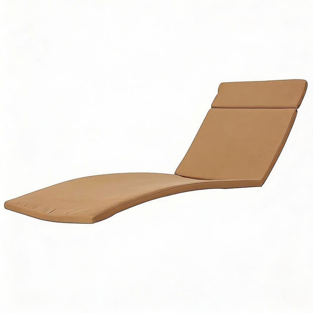 2-Piece Outdoor Chaise Lounge Cushion Set with Water-Resistant Caramel Brown Cushions durable construction price history on PriceWatchPro