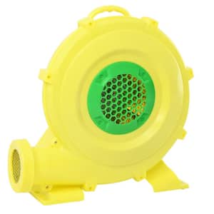 735-Watt Yellow Portable Air Blower with Inflatable Bouncer Castle Jump Slides