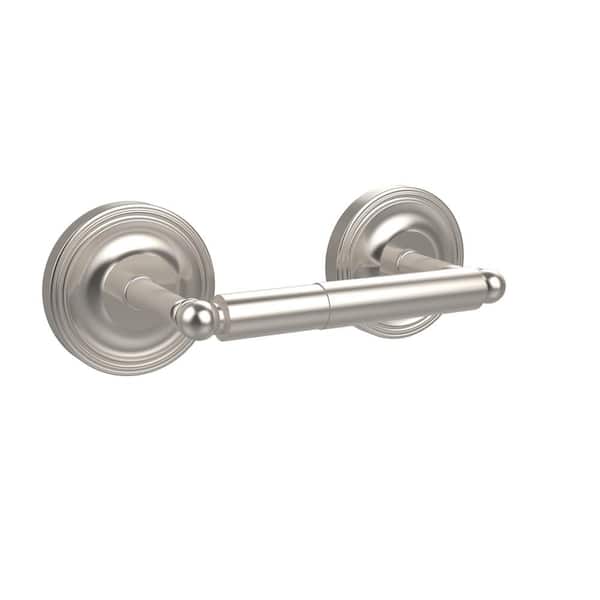 Allied Brass Retro Dot Collection Double Post Toilet Paper Holder in Satin Nickel