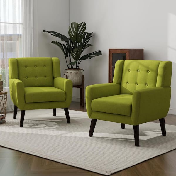 Lime green discount modern accent chair