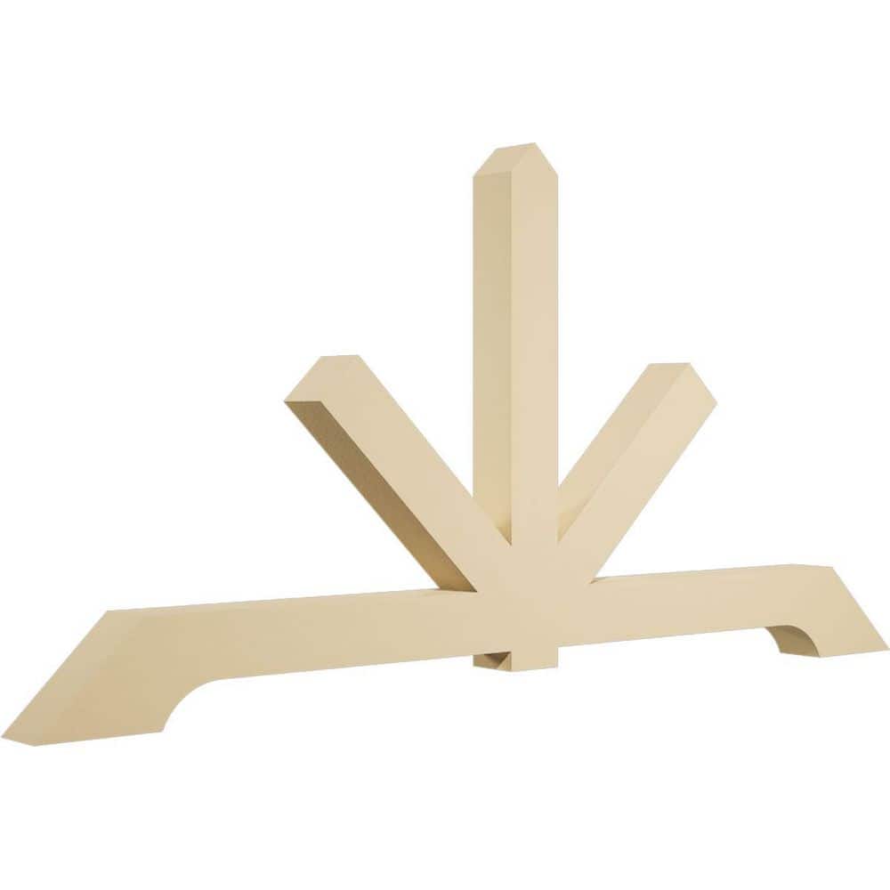 72 in. W x 36 in. H x 4 in. D x 4 in. F, 12/12 Pitch, Vanguard Signature Urethane Gable Bracket, Primed Tan
