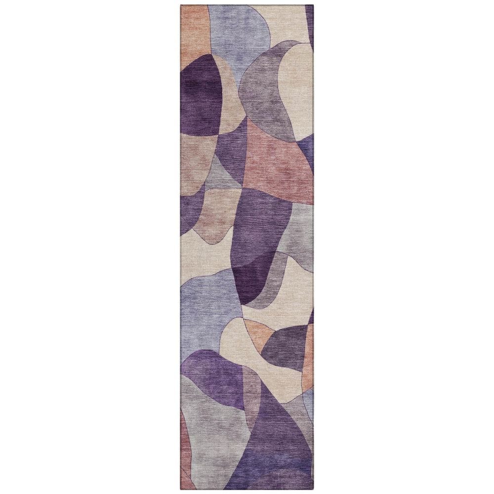Chantille Machine Washable Indoor/Outdoor Abstract ACN2814 Plum 2 ft. x 7 ft. Runner Rug price history on PriceWatchPro