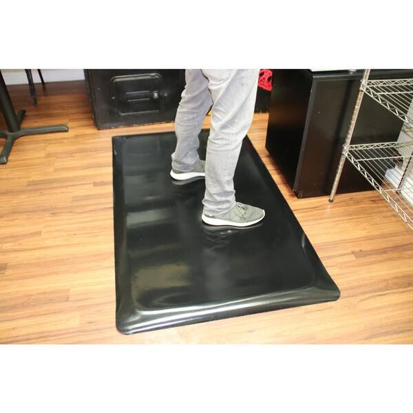 Rhino Mats 2-ft x 12-ft Black Rectangular Indoor Anti-Fatigue Mat | DTT24DSBX12