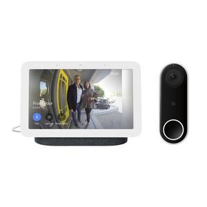 Nest Doorbell (Wired) - Smart Wi-Fi Video Doorbell Camera + Nest Hub 2nd Gen 7 in. Smart Home Display Charcoal