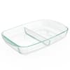 Pyrex Baking Dish, Divided Glass, 1.7 Quart, 8 Inch x 12 Inch