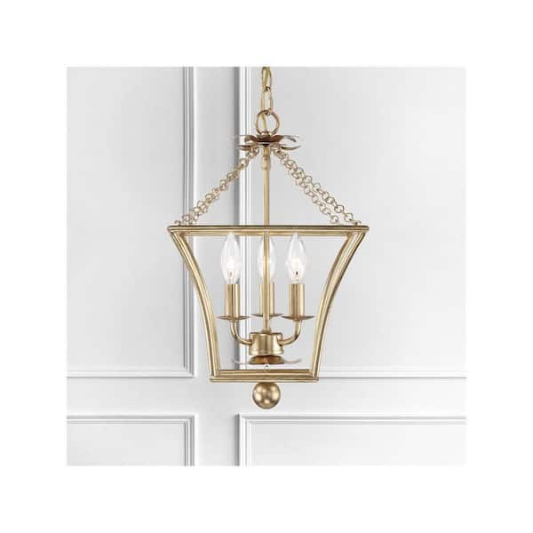 Crystorama Broche 3-Light Antique Gold Chandelier 514-GA - The