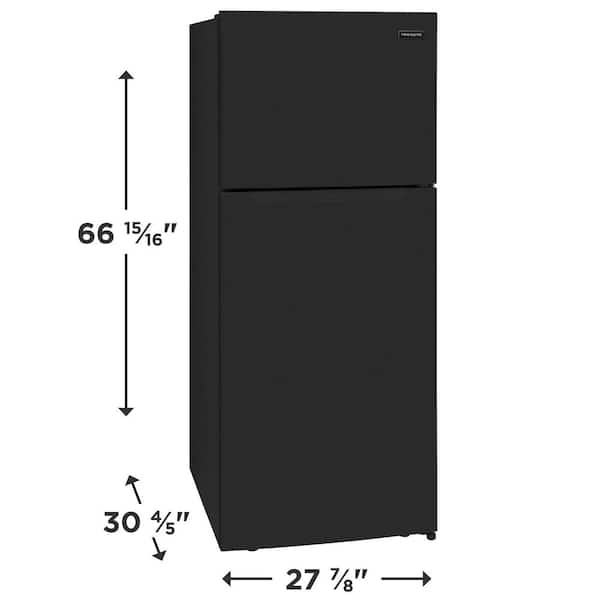 Frigidaire 28 in. 18 cu. ft. Top Freezer Refrigerator in Black
