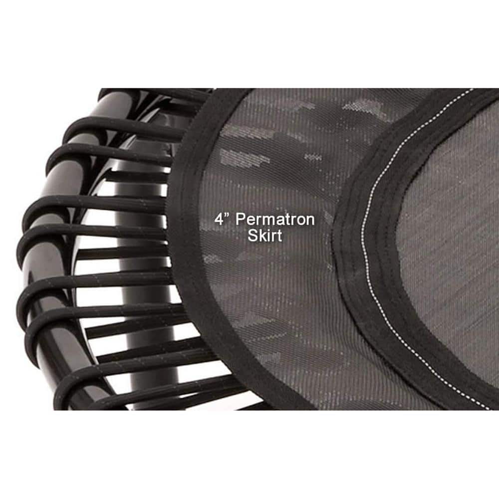 39-Inch Black Steel Round Fitness Rebounder Mini Trampoline