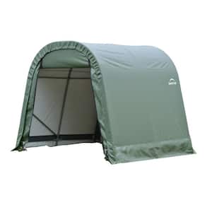ShelterCoat 8 ft. x 12 ft. Wind and Snow Rated Garage Round Green STD
