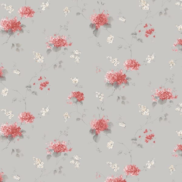 Norwall Hortensia Trail in Pink, Gray and Beige