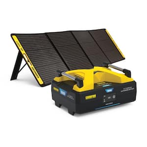 1638 Wh Lithium-ion Expansion Battery and 200-Watt Portable Foldable Solar Panels for Power Stations