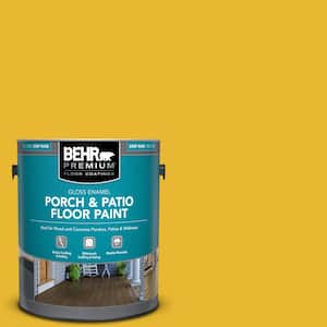 1 gal. #OSHA-6 OSHA SAFETY YELLOW Gloss Enamel Interior/Exterior Porch and Patio Floor Paint
