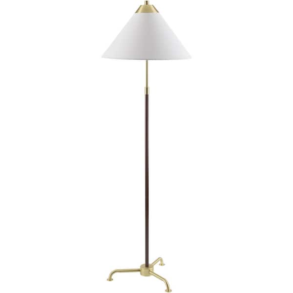 Livabliss Izumi IZM-001 62 in. H x 20 in. W x 20 in. D Accent, Brown, Standard, Floor Lamp