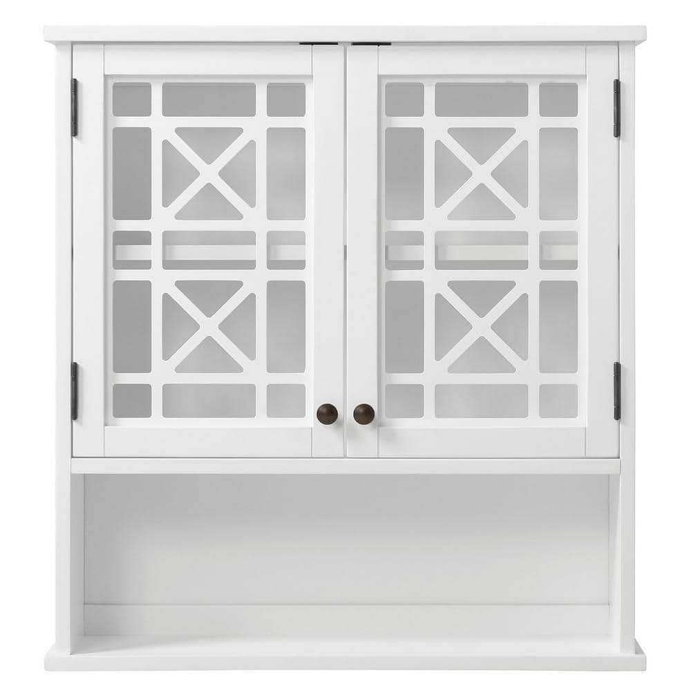 Derby 27 in. W x 8 in. D x 29 in. H White Wall Mounted Bath Storage Cabinet