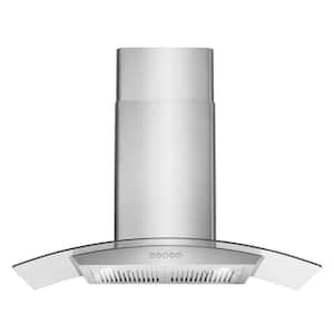 36 in. Vista Collection 380 CFM Ducted Wall Mount Range Hood, Button Controls, LED Lights, Stainless Steel