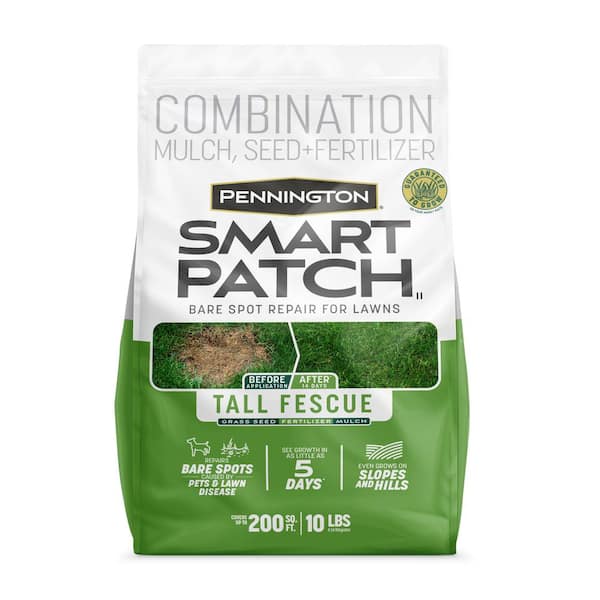 Pennington 10 lbs. Smart Patch Tall Fescue West Grass Seed with Mulch, Fertilizer