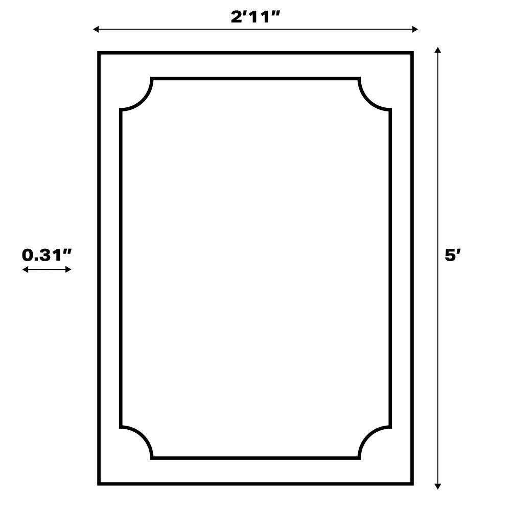 Thea White and Cream Geometric High-Low 3x5 Area Rug