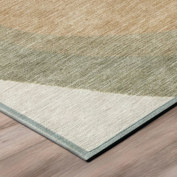 Chantille Machine Washable Indoor/Outdoor Abstract ACN3035 Linen 8 ft. x 10 ft. Area Rug