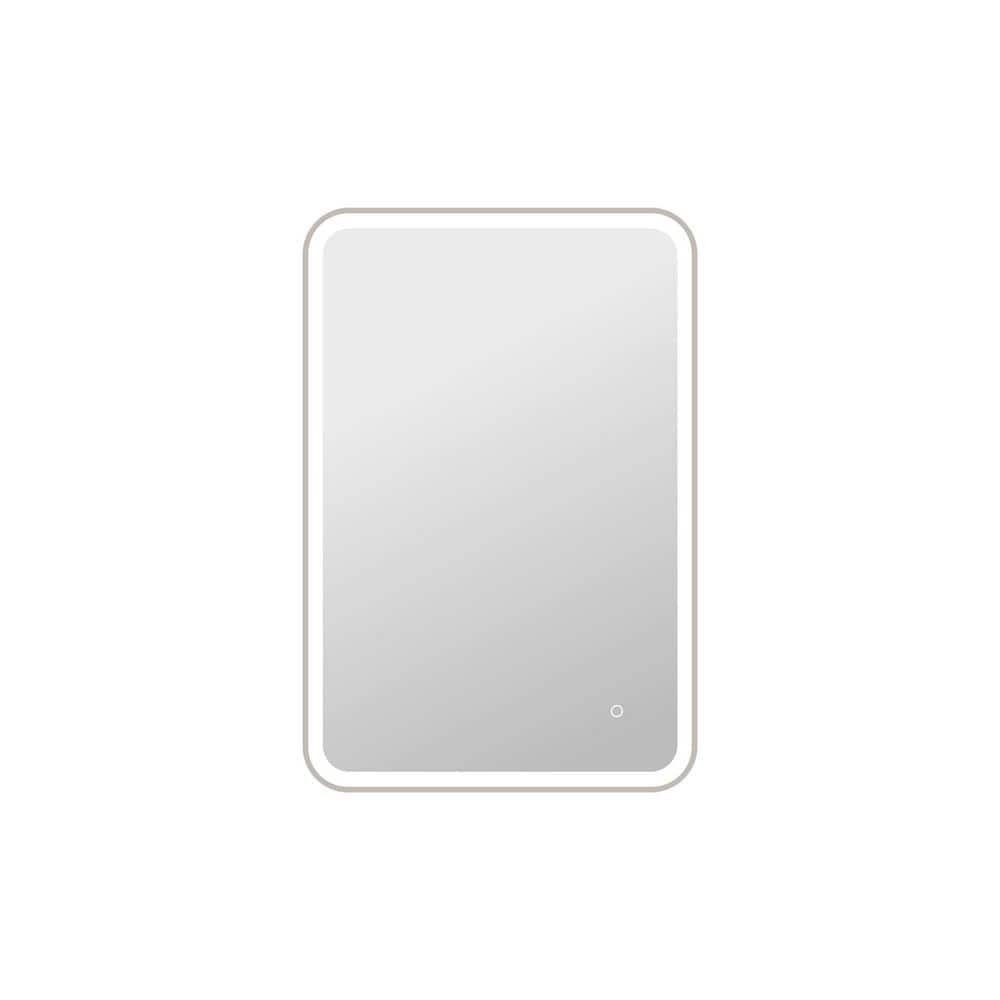 27 in. W x 40 in. H Rectangle Framed LED Wall Mirror in Silver price history on PriceWatchPro
