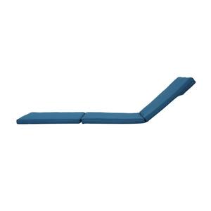 Caesar Blue Outdoor Chaise Lounge Cushion (2-Pack)