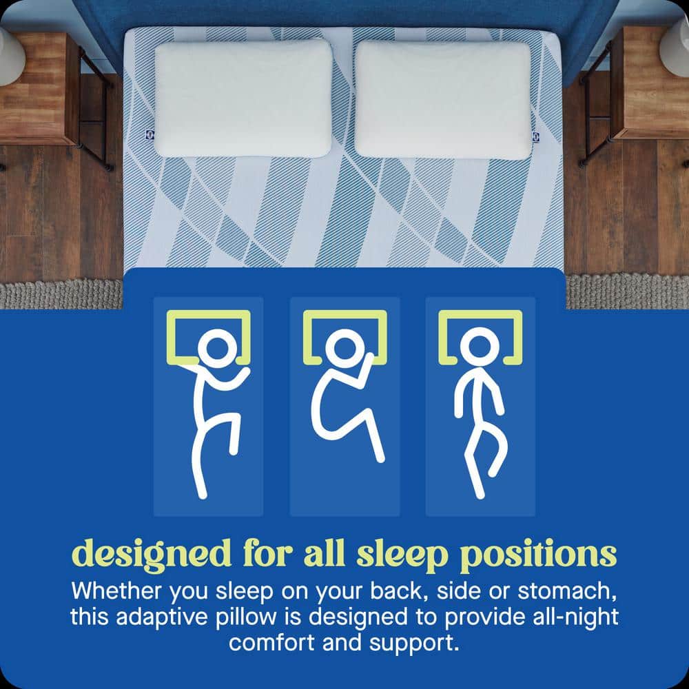 Sealy Dreamlife Standard White Memory Foam Bed Pillow