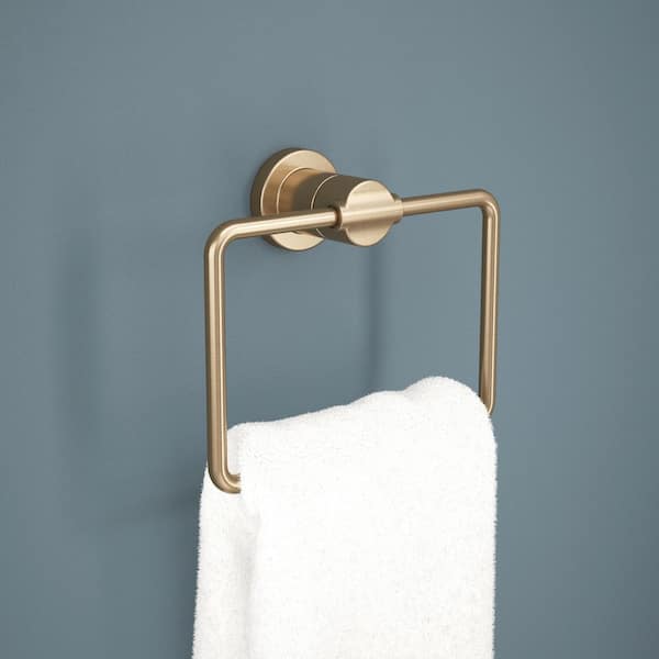 Nicoli Wall Mounted Towel Ring in Champagne Bronze (1-Pack )