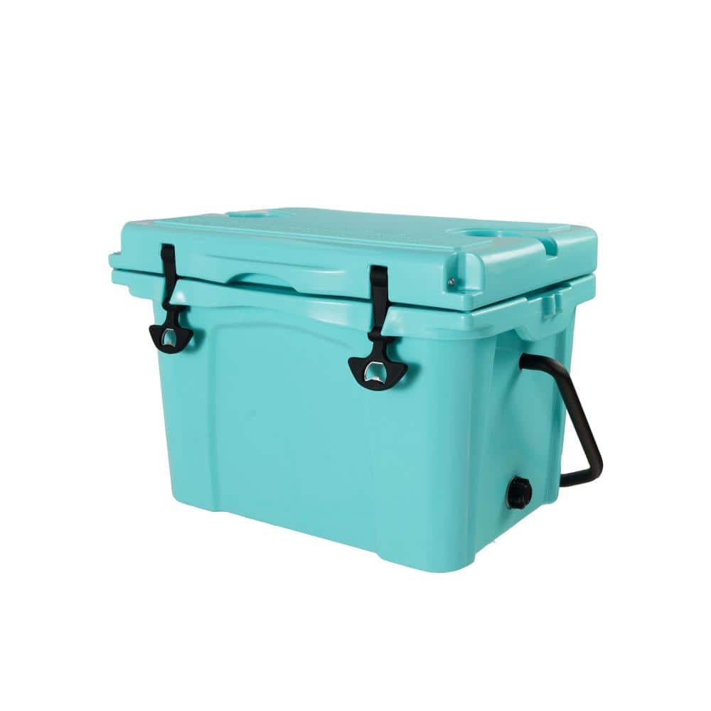 25QT Portable Turquoise Cooler with Bottle Opener, Cup Holder, Forming Ruler, Travel, Beach, Camping, Fishing price history on PriceWatchPro