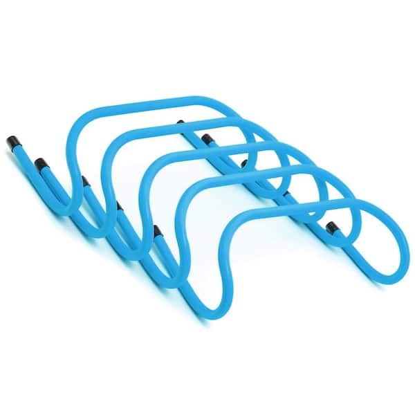 Trademark Innovations 6 in. Soccer Training Adjustable Agility Speed Hurdles (Set of 5, Blue)