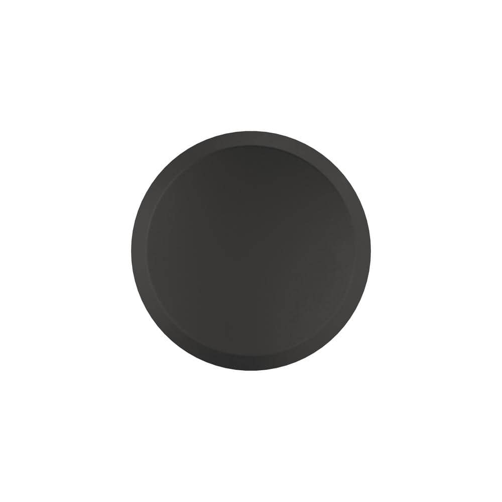 Matte Black Round Modern Cabinet Knob with Mounting Hardware