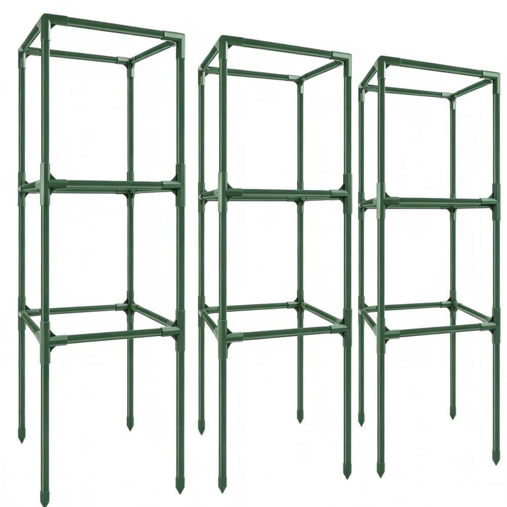 OGETFUUR 49 in. H Green Steel, Metal Coated Adjustable Modular